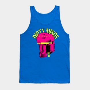 Dirty Minds Glitch Skull Tank Top